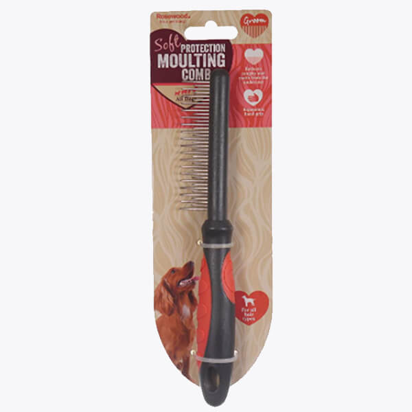 Rosewood Soft Protection Salon Grooming Moulting Comb K9 Training